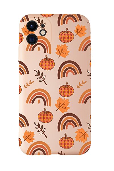 mooodcase iPhone 11 Uyumlu Sonbahar Desenli Kamera Korumalı Premium Silikonlu Telefon Kılıfı