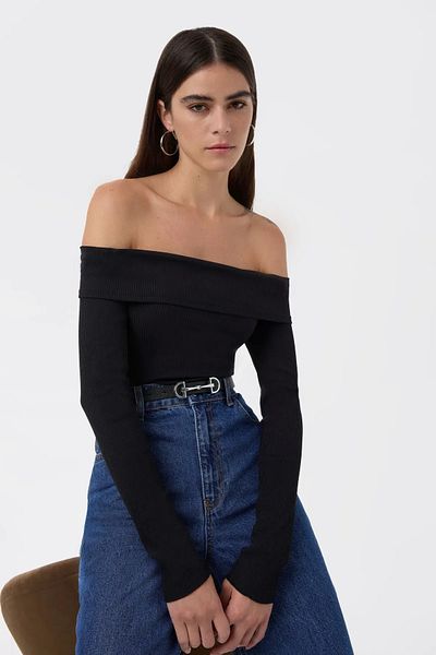 Hiccup Μπλούζα με γιακά Madonna Off Shoulder