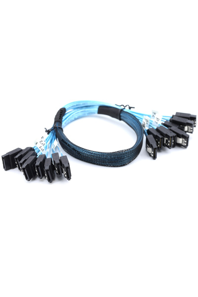 Choice 1m 8 SATA To 8 SATA Cable 8 Pcs Sata 3.0 To Sata 3.0 Cabl SAS 7Pin 6Gbps Data Cable for Hard Disk SS