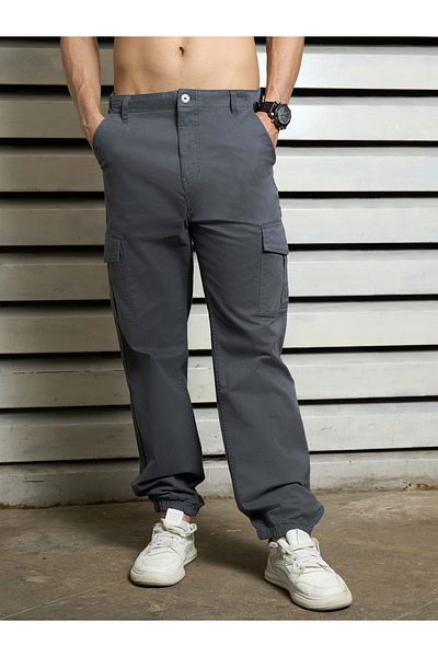 High Star By Styli Straight Fit Mid Rise Cuffed Cargo Pants