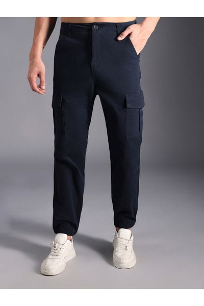 High Star By Styli Mid Rise Straight Leg Cargo Cuffed Pants