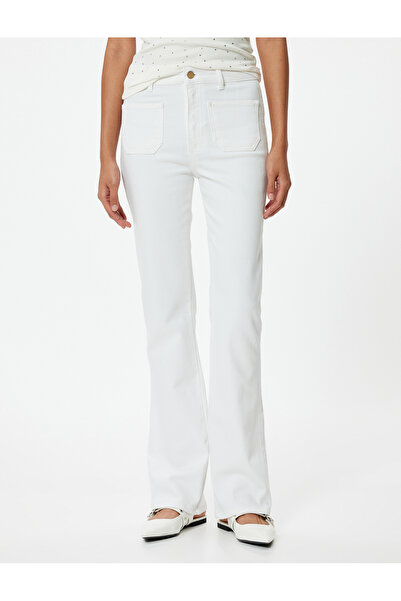 Koton X Melis Ağazat - Španělské džíny s kapsami na nohavicích