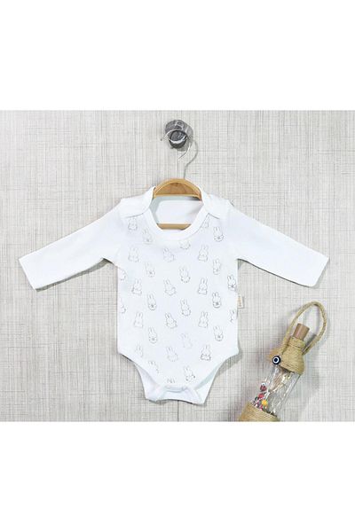 TRENDİMİZBİR Rabbit Printed Snap Baby Bodysuit