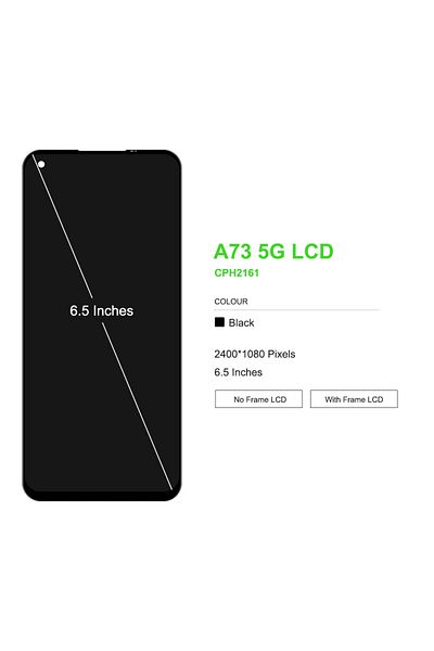 sinmaytai Black With Frame For Oppo A73 5G LCD Display Screen Touch Panel Digitizer Assembly For Oppo A73 5G C