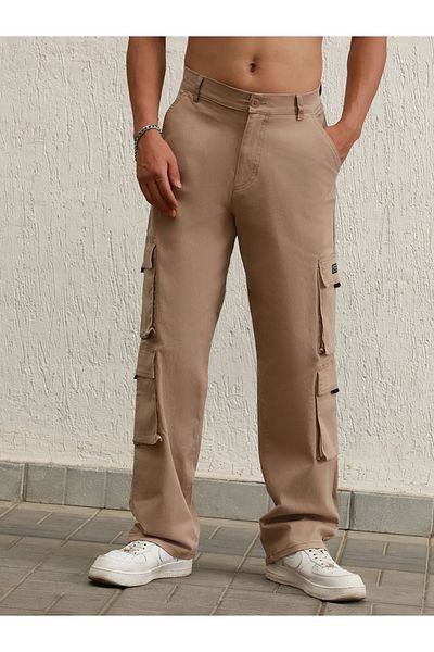 Hubberholme By Styli Straight Fit Double Cargo Pocket Pants
