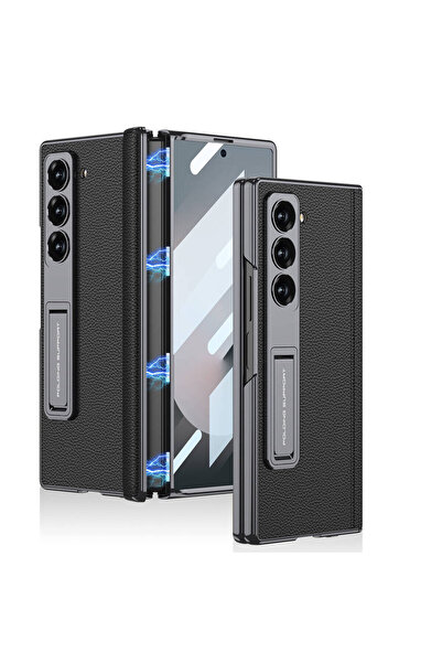 Hatreds Galaxy Z Fold 6 Kılıf Deri Standlı Hatreds Kıpta Premium Kılıf