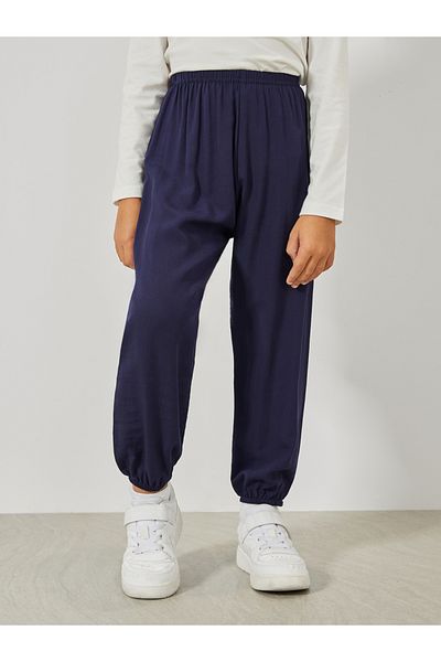 Styli Solid Lightweight Pants with Elastic Waistband