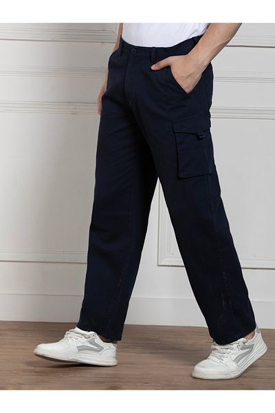 Dennis Lingo By Styli Solid Stretchable Cargo Trousers