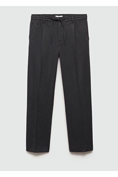 MANGO Man Regular kesim ipli pilili pantolon