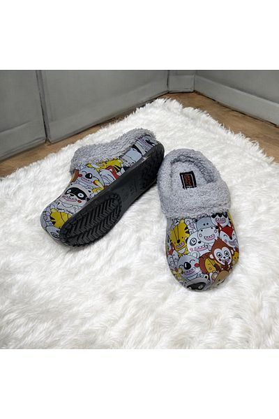 AkınalBella Casual Furry Cheerful Animal Figure Home, Classroom, Nursery Slippers