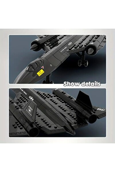 Choice Military Sr-71 Blackbird Reconnaissance Aircraft Space Building Blocks Small Particle Puzzle...