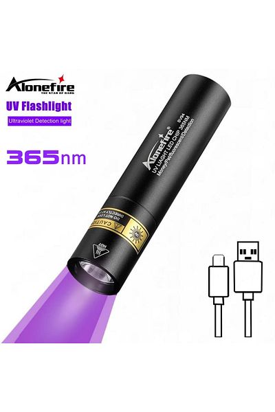 Choice 14500 black 365nm 365/395nm High Bright UV Flashlight USB Rechargeable Torch Pet Urine Cat Tinea Mar
