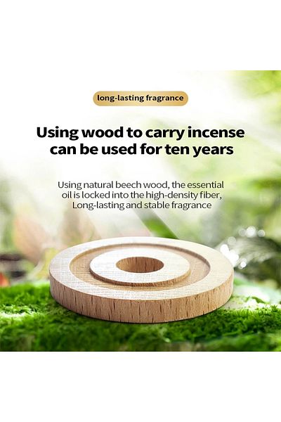 Choice 2pcs Car Air Freshener Replacement Beech Wood Chips Tablet Auto Fragrance Perfume Refill Natural ...