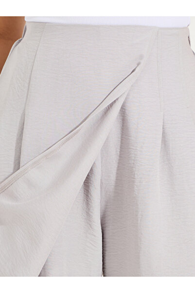 Styli Overlay Detail Wide Leg Pants