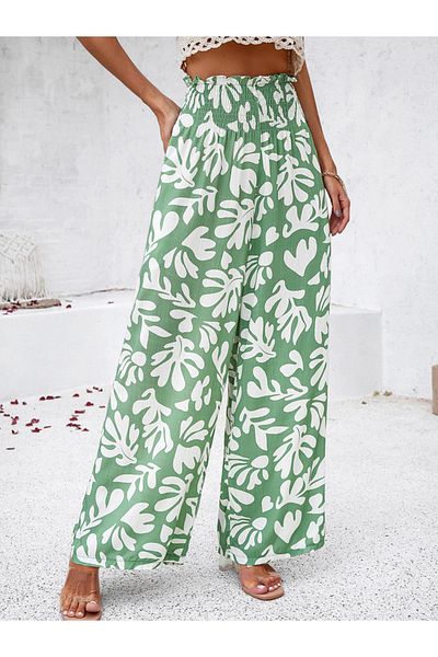 DY By Styli All Over Print Pants with Elasticated Waist