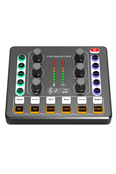 Choice M8 Audio Interface with DJ Mixer Live Sound Card Effects and Voice Changer,Prefect for live Streamin