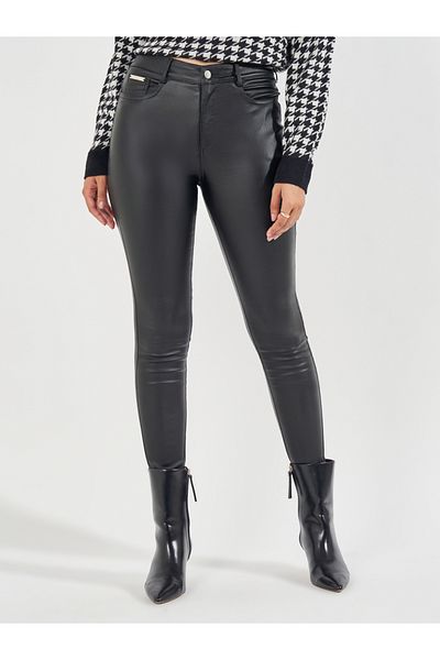 Styli Leather Look Super Skinny Pants