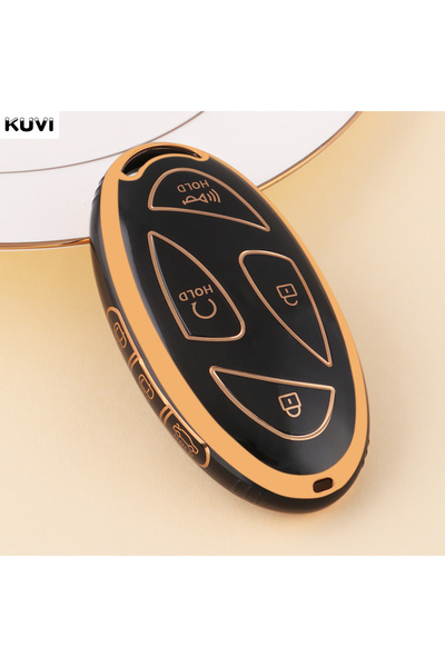 Choice3 غطاء حماية أسود أنيق من مادة TPU لمفتاح السيارة، بسبعة أزرار، مناسب ل...