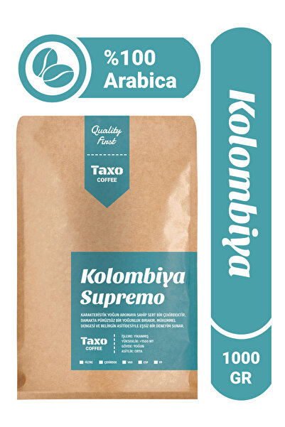 Taxo Coffee Kolombiya Supremo 1kg Filtre Kahve