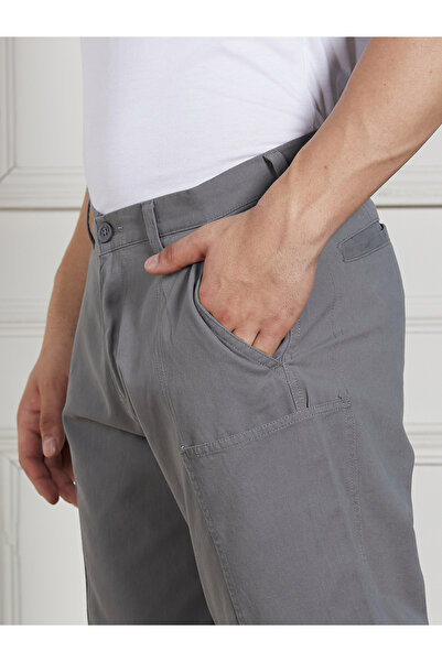 Dennis Lingo By Styli Cotton Lycra Solid Stretchable Relaxed Fit Cargo Trousers