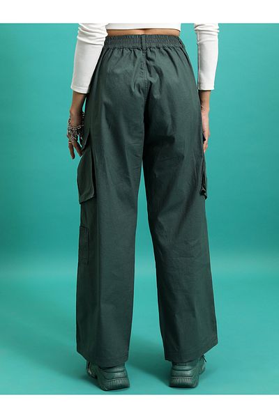 Tokyo Talkies By Styli High Rise Flared Cargo Pants