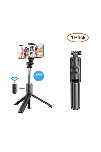 Choice 1 pack S03 3In1 Bluetooth Wireless Selfie Tripod With Fill Light Shutter Remote Control Portable Fol
