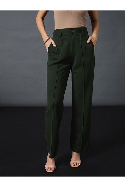 Sassafras By Styli Front Darted Stretchable Pants