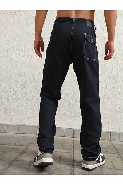 Hubberholme By Styli Relaxed Fit Cargo Pants with Contrast Stitch Detail