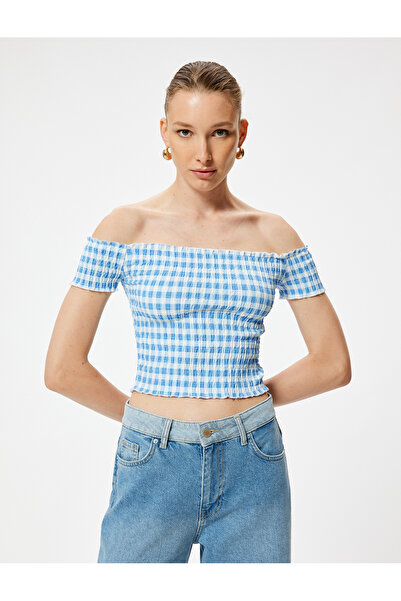 Koton Κοντομάνικο μπλουζάκι Gipeli Slim Fit Off-the-Shoulder