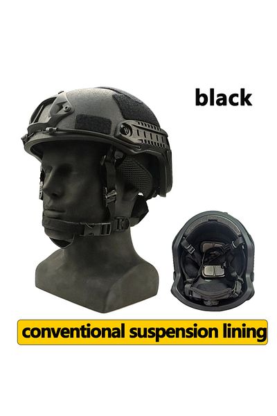 Choice L 52-60cm Black Ballistic Ach High Cut Tactical Helmet Kevlar High Quality Helmet Wendy Suspension P