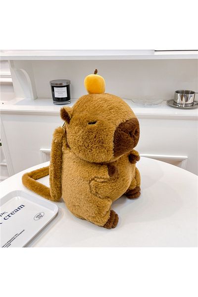 Choice One size CPBLA Backpack Capybara Plush Backpack Kawaii Fashion Plushie Doll Fur Bag Children's Bag S