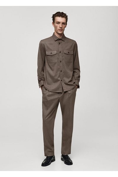 MANGO Man Regular Fit Drawstring Pleated Pants