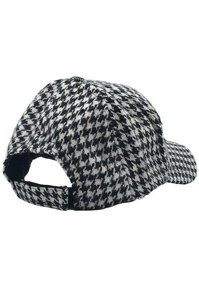 AXE SPORTSWEAR Winter Houndstooth Pattern Back Adjustable Velcro Stamp Fabric Cap Baseball Cap Hat