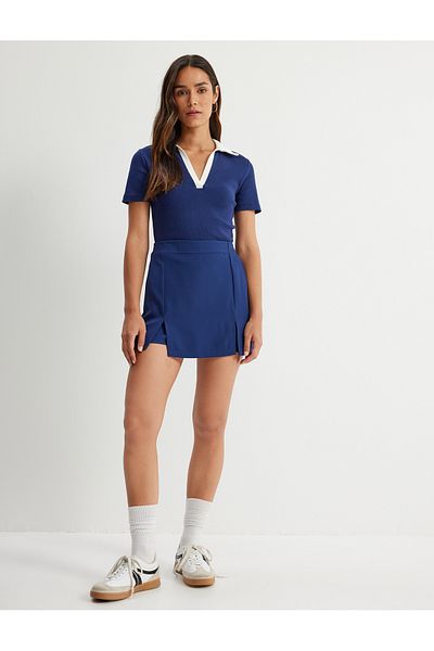 Koton Slit Detailed Mini Shorts Skirt