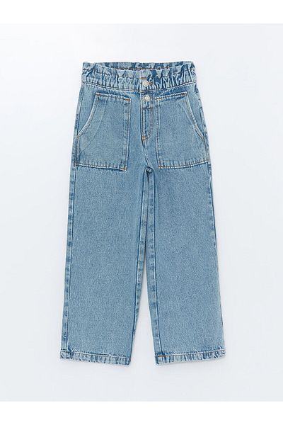 LC Waikiki Pantaloni de jeans pentru fete cu talie elastică Lcwk