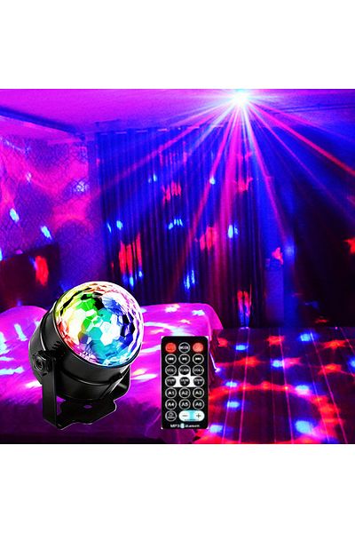 Hoopet 1PC 1Pc Disco Ball DJ Night Lights,Sound Activated RGB Rotating Stage Strobe Lamp For Home Room Birt
