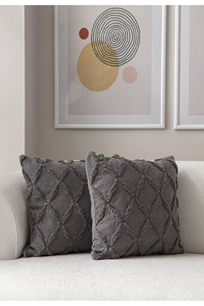 dekomall home & living Geometric Patterned Set of 2 Bohemian Throw Pillows - ...