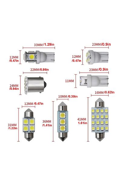 Choice 14pcs Set Brand New Universal Car Interior Light T10 1156 Festoon 31 42mm Upgrade Kit For Auto Inter