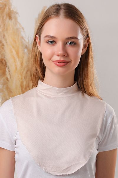 Melodi Scarf Γυναικεία Hijab Cream Cream 2 τεμαχίων γιακάς λαιμού