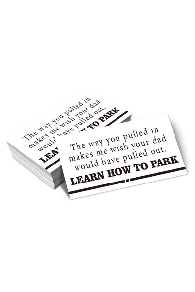 Choice 9x5.4cm WHITE 50pcs Parking Violation Cards, Funny Parking Violation C...