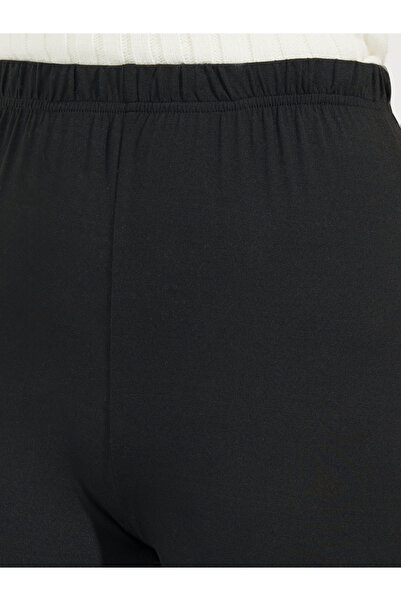 Styli Solid Elastic Waistband Slim Fit Leggings