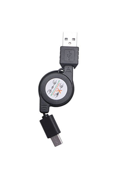 Choice كابل شحن سريع USB من النوع C أسود اللون بطول 0.75 متر، مزود بنابض لشحن...