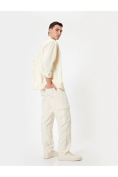 Koton Βαμβακερό Oversize Cargo Jeans με λεπτομέρεια τσέπης