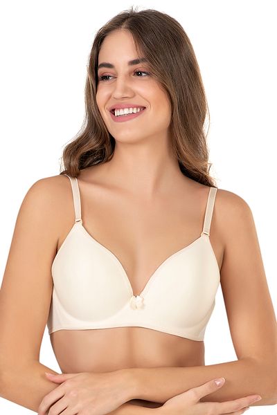 NİSAN LINGERIE B Cup Unassisted Basic Bra - Nude, April Model
