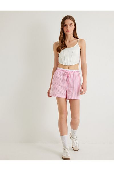 Koton Bustier aus Baumwolle im Slim Fit mit Riemchendesign im Korsett-Look