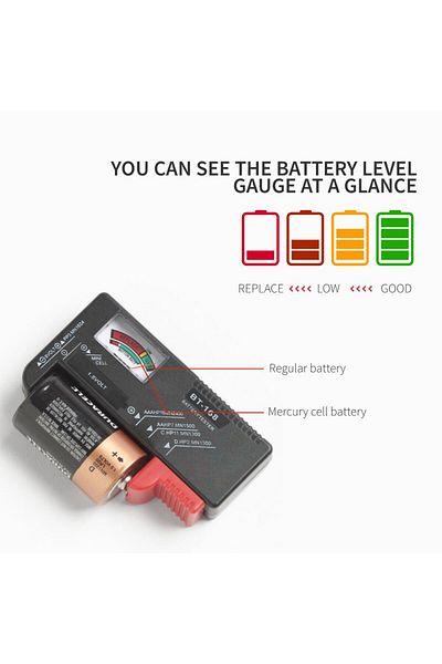 Choice BT-168 AA/AAA/C/D/9V/1.5V batteries Universal Button Cell Battery Colour Coded Meter Indicate Vol...