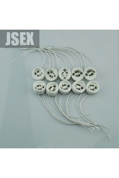 Choice Gu10 10pcs Led Strip Connector Gu10 Socket For Halogen Ceramic Light Bulb Lamps Holder Base Wire Con
