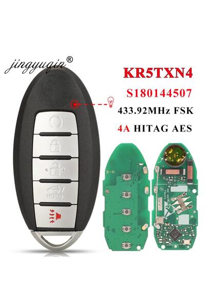 Choice مفتاح ذكي بخمسة أزرار من جينغيوكين KR5TXN4 S180144507 لنيسان روج 2019 2020 2021 كيكس 433 ميجاهرتز 4 أمبير H...