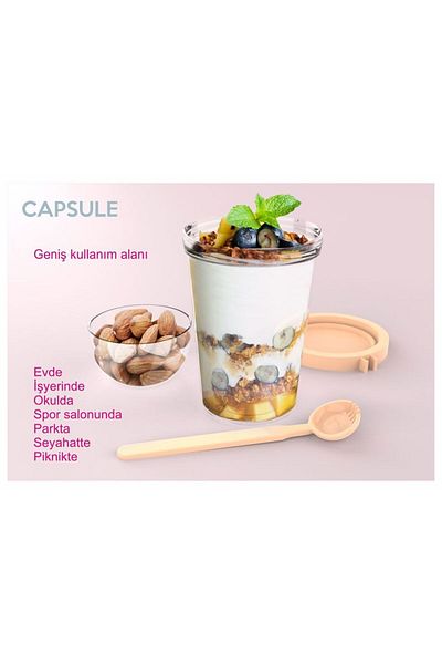 POPPARD Yellow Capsule 450 ml 100 ml Snack Container
