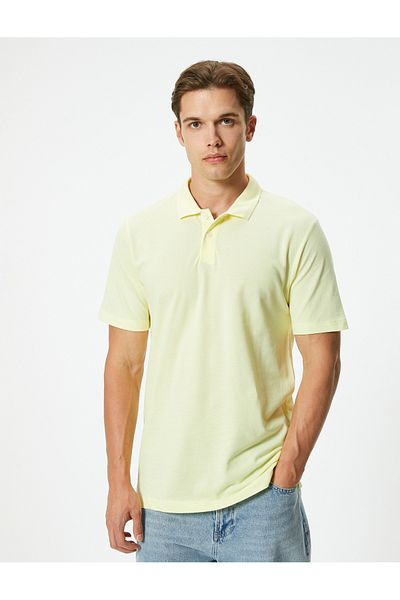 Koton Polo Neck Slim Fit Cotton T-Shirt - Short Sleeve